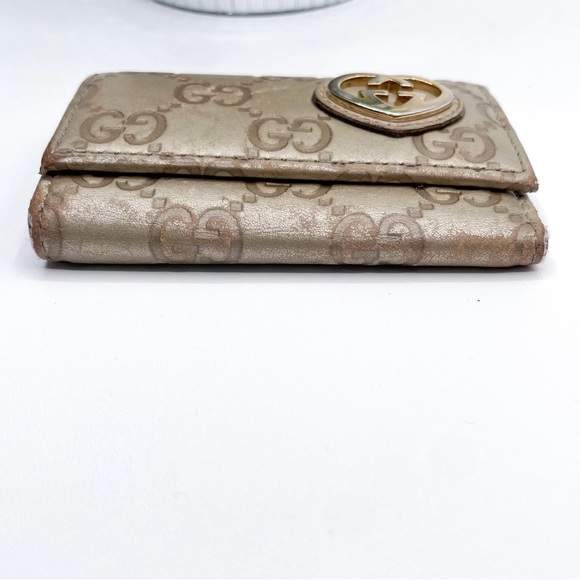 Gucci Lovely Heart Ssima GG Logo Leather 6 Ring Key Case Pre-Loved Pre-Owned - Picture 4 of 15